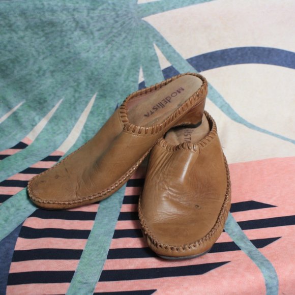 Modellista Vtg. Leather Mules 🌵 8.5 - Picture 1 of 9